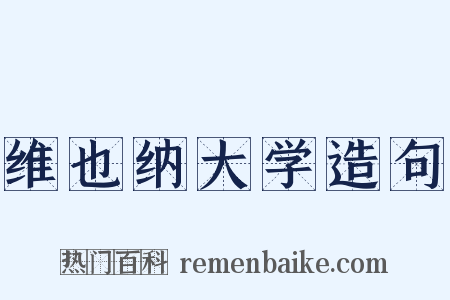 维也纳大学造句是什么意思的图片